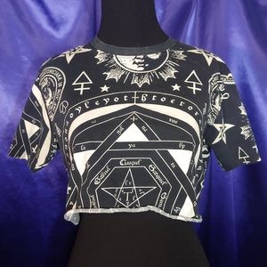 Killstar occult cut t shirt crop top